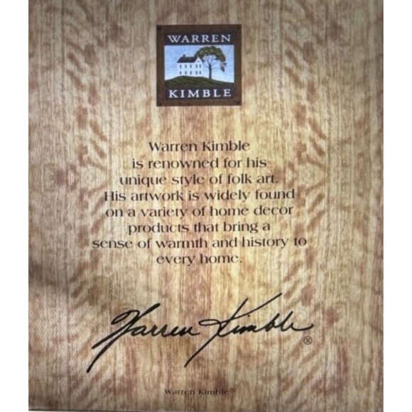 NEW Warren Kimble Collection Folk Art Snowman Picture Frame 5"x7" Winter Theme B - Picture 4 of 9